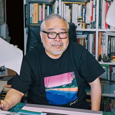 Portrait of Japanese artist Hiroshi Nagai in his Tokyo studio